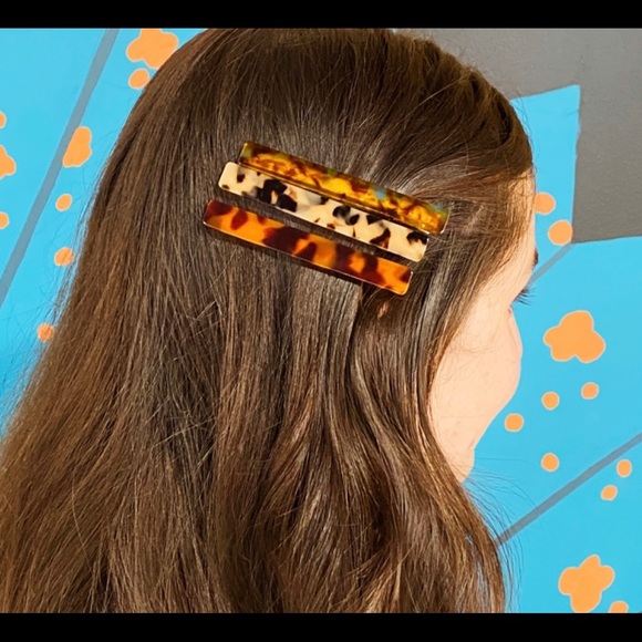 NEW - Slim Tortoise Hair Clip Set -Brand New - Picture 4 of 4